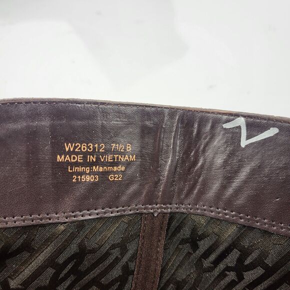 Cole Haan Noelle Riding Boots Brown Leather Side Zip Knee high 7.5B - Picture 15 of 16